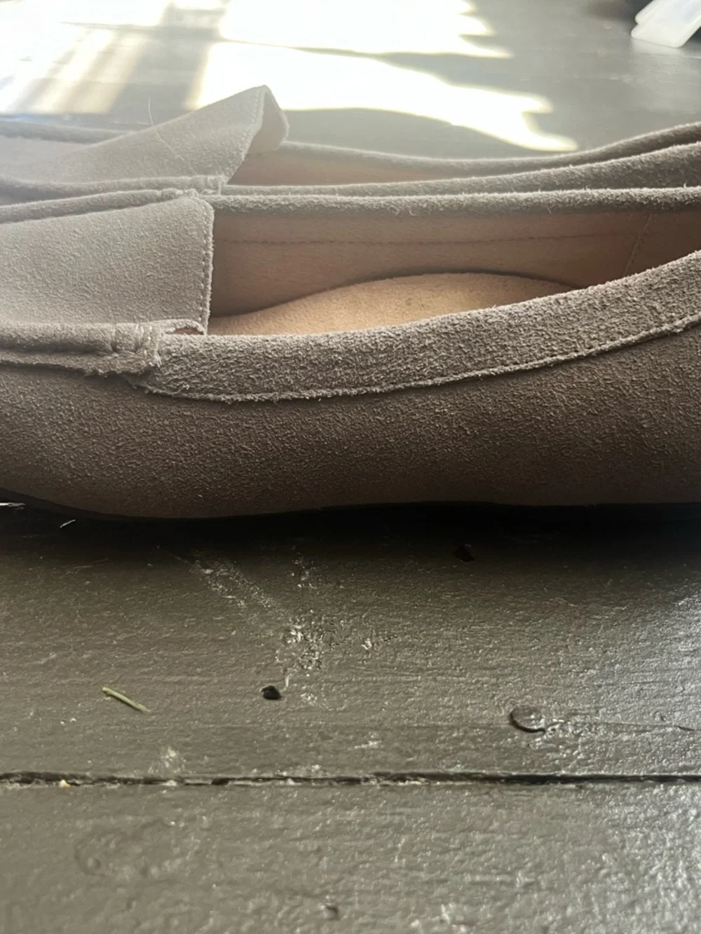 Vionic Debbie Gray Suede Slip-On Loafers - Picture 3 of 5